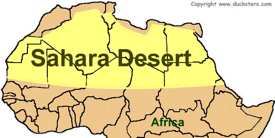 La antigua África para niños: el desierto del Sáhara