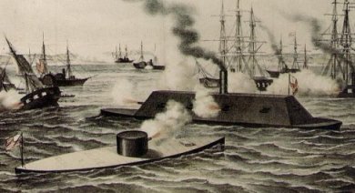 Pilsoņu karš: Dzelzs kuģu kauja: Monitor un Merrimack