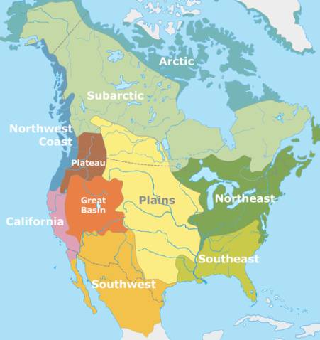 تاريخ الأمريكيين الأصليين للأطفال: القبائل والمناطق