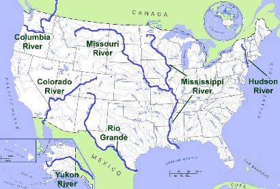 შეერთებული შტატების გეოგრაფია: მდინარეები
